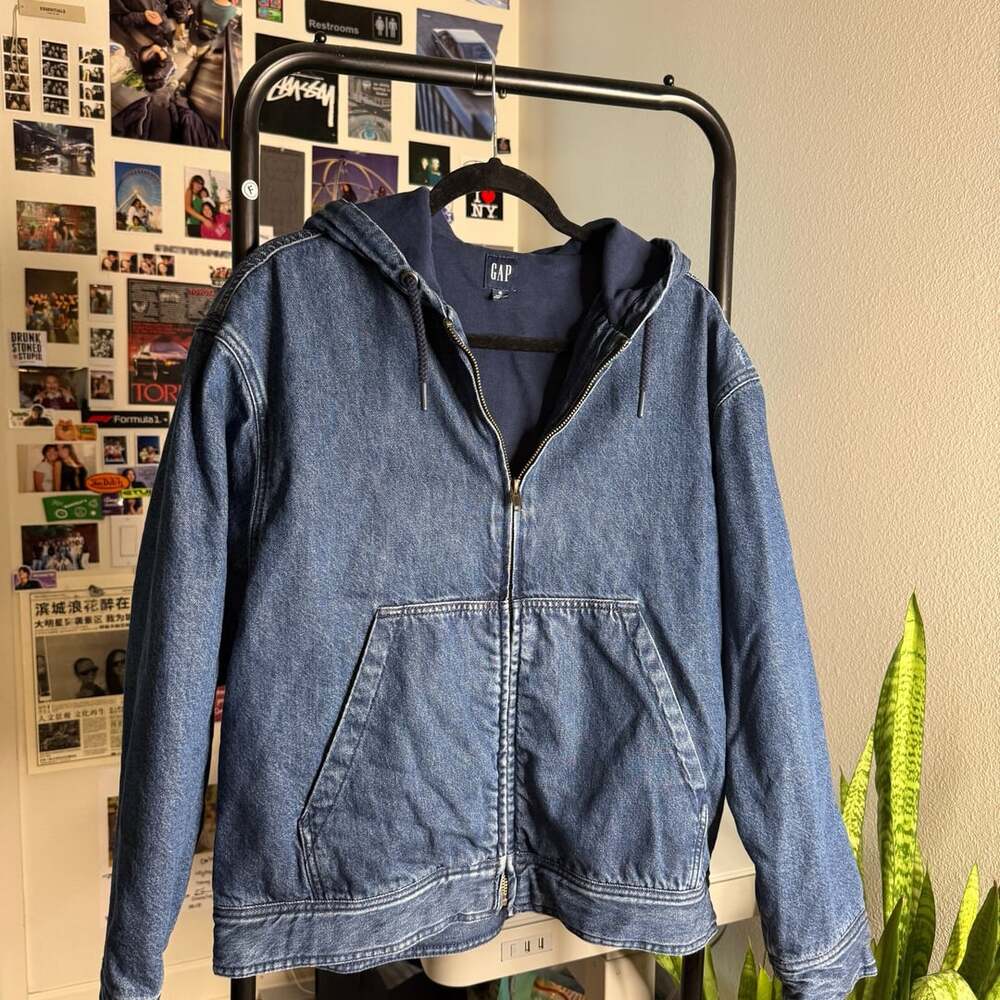 Vintage Gap Blue Denim Zip Up Jacket Size Small